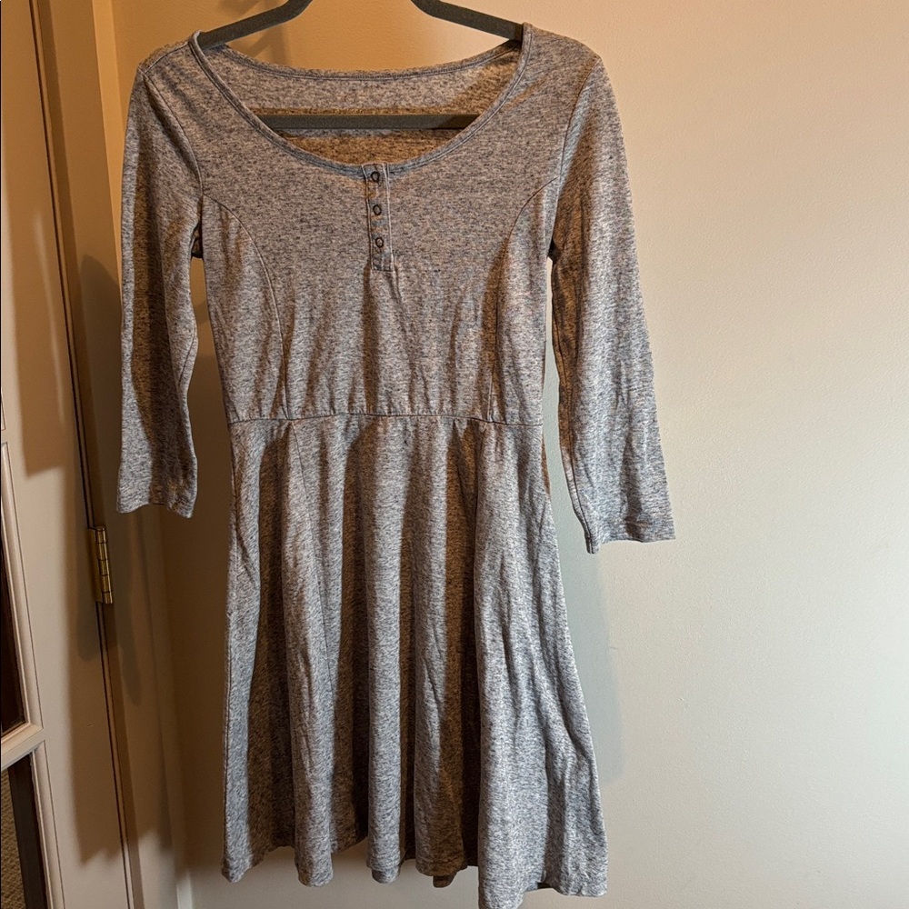 Gray Long Sleeve Dress